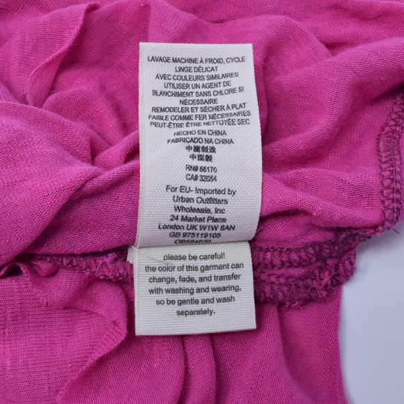 Free People Karmen Layered Racerback Tank Top Women Small Pink New Linen Blend - Picture 6 of 8